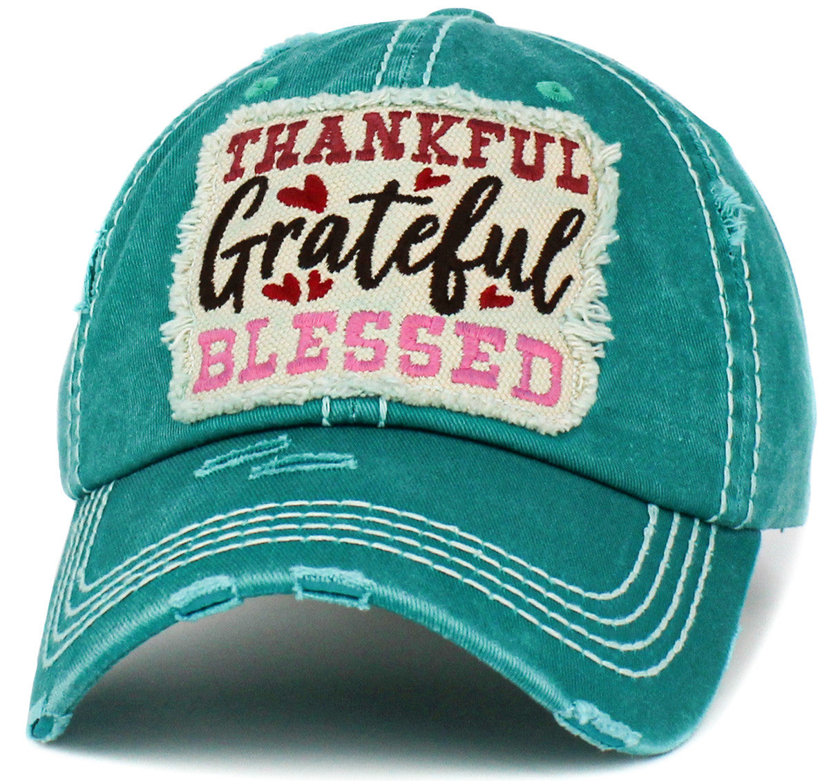 Thankful Grateful Blessed Vintage Hat - iNeedaHat.COM