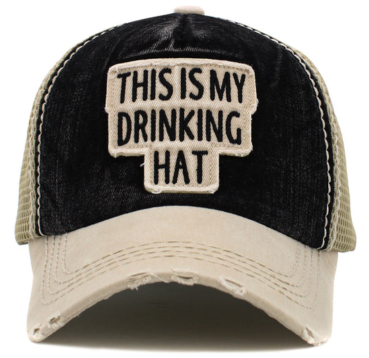 This Is My Drinking Hat Vintage Mesh Back