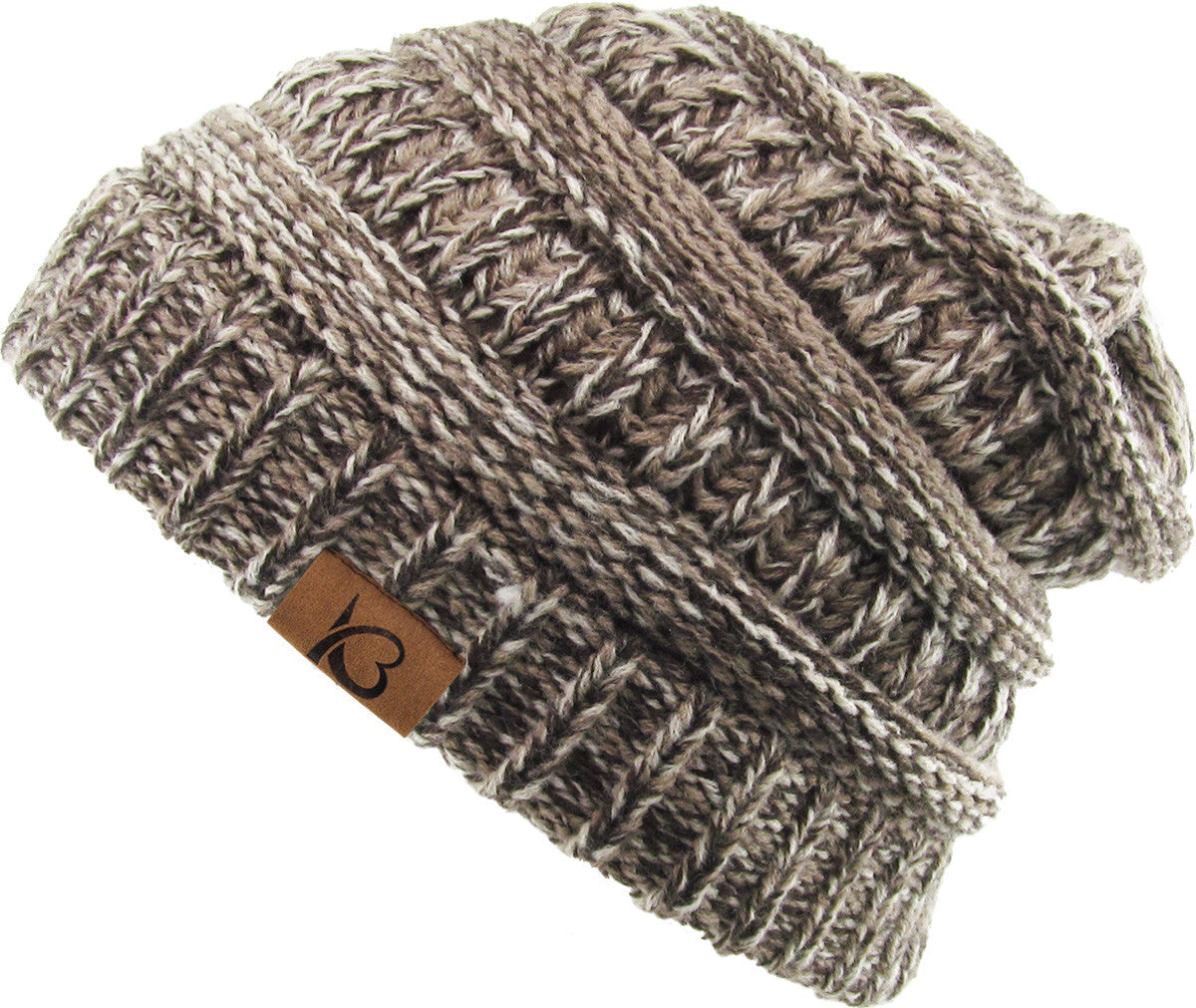 Cable Knit Ribbed Beanie - iNeedaHat.COM